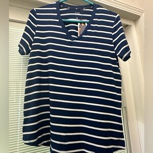 GAP Blue and White Striped Tee